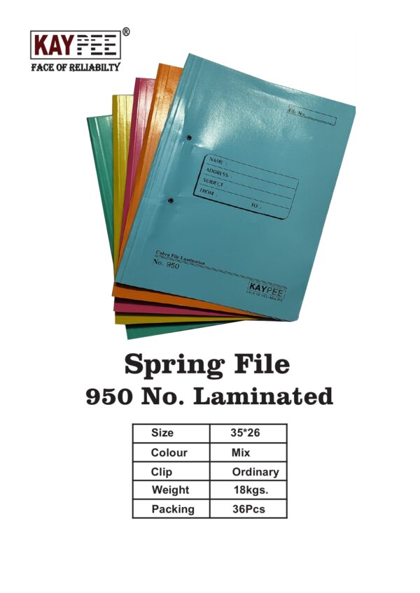 SPRING FILE LAMINATION NO. 950
