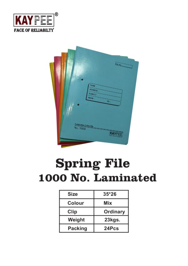 SPRING FILE LAMINAITON NO. 1000