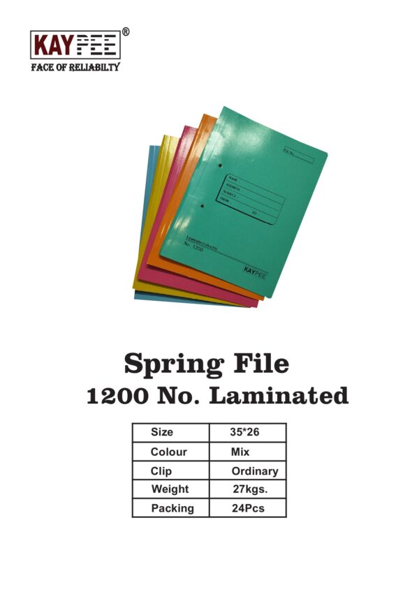 SPRING FILE LAMINATION NO. 1200