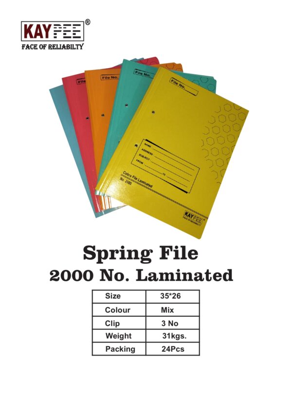 SPRING FILE LAMINATION NO. 2000