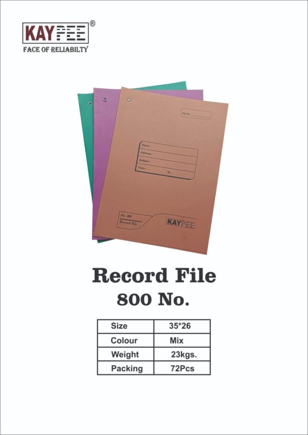 RECORD FILE NO. 600